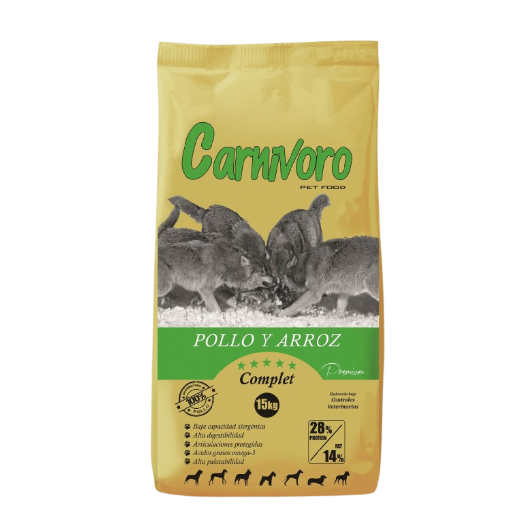 Carnívoro Complet Pollo Arroz 12kg