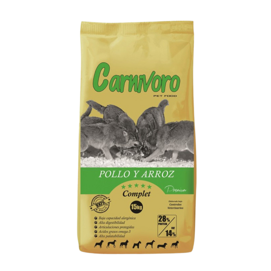 Carnívoro Complet Pollo Arroz 12kg