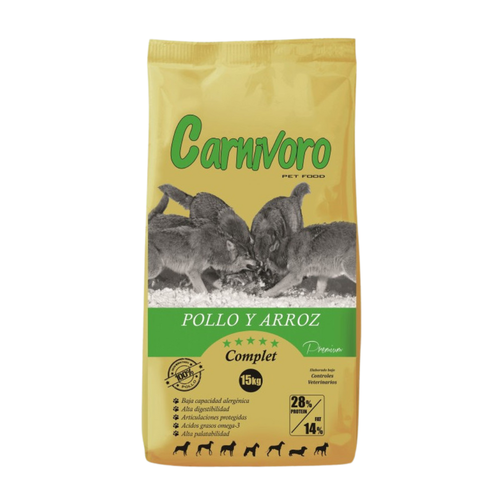 Carnívoro Complet Pollo Arroz 12kg