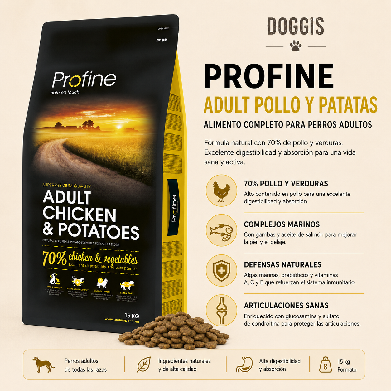 PROFINE ADULTO POLLO Y PATATAS
