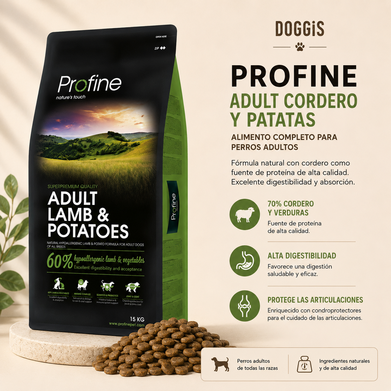 PROFINE ADULTO CORDERO Y PATATAS
