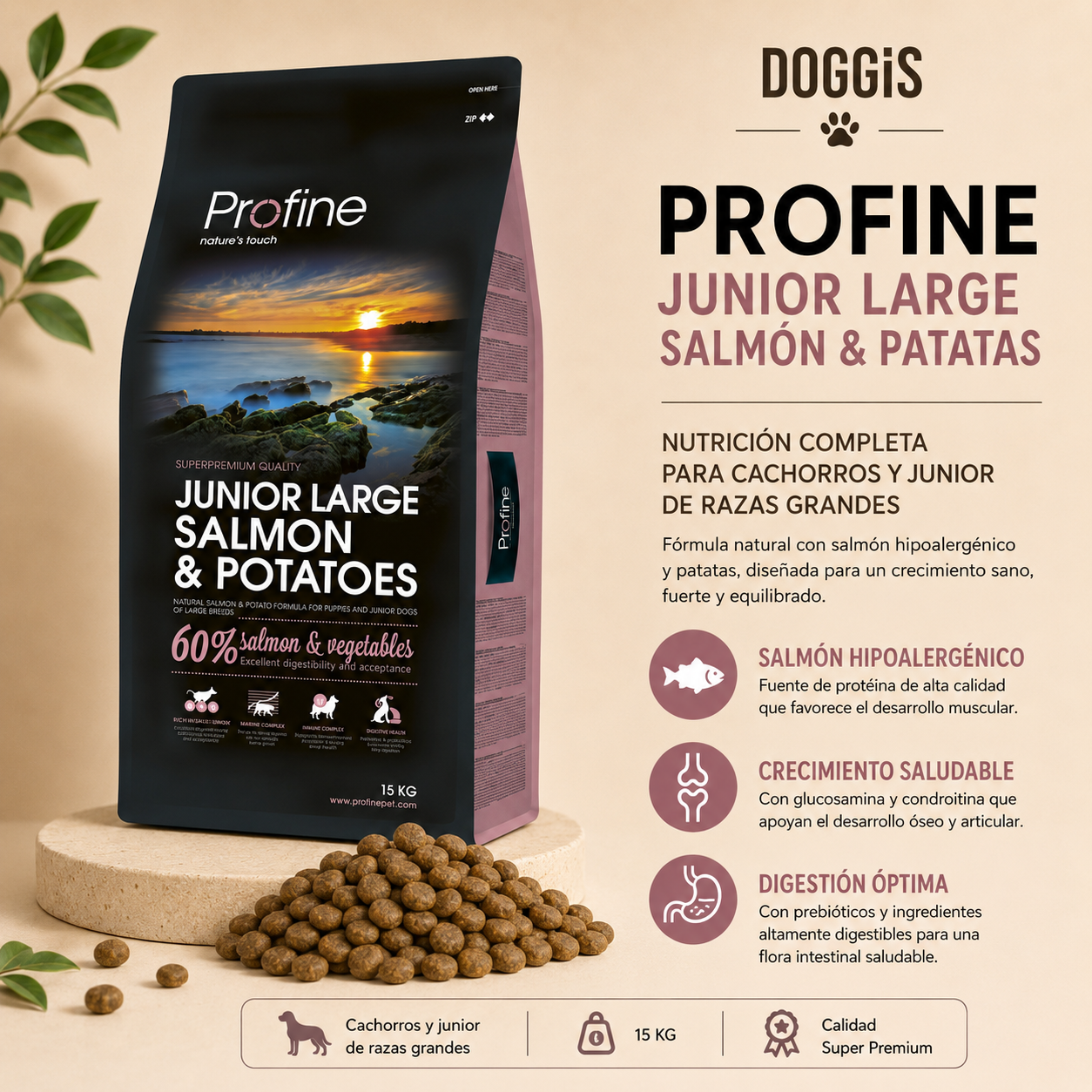 PROFINE JOVEN GRANDE SALMÓN Y PATATAS