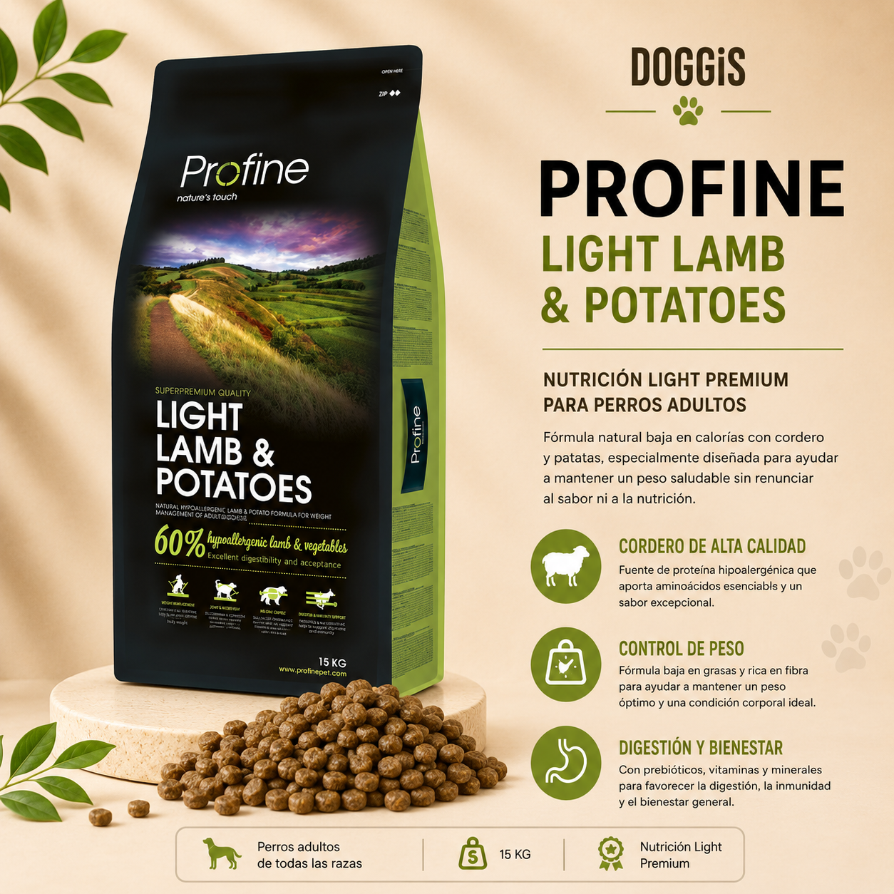PROFINE LIGHT CORDERO Y PATATAS