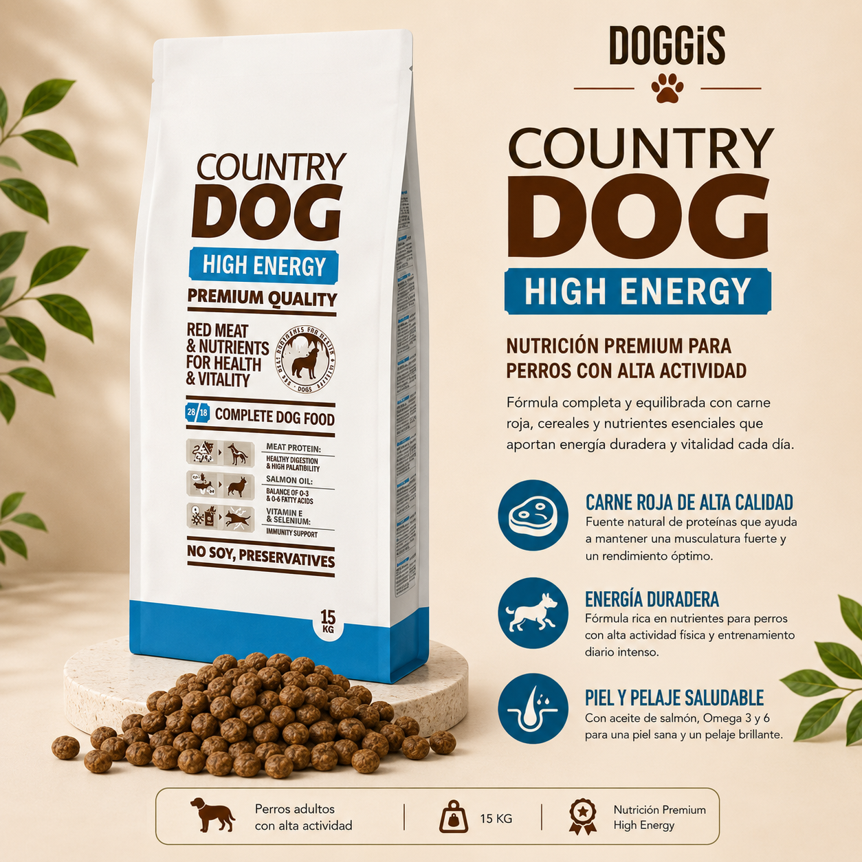 Country Dog Food Energy 15Kg