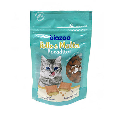 Biozoo bocaditos para gato de pollo y malta 60 g