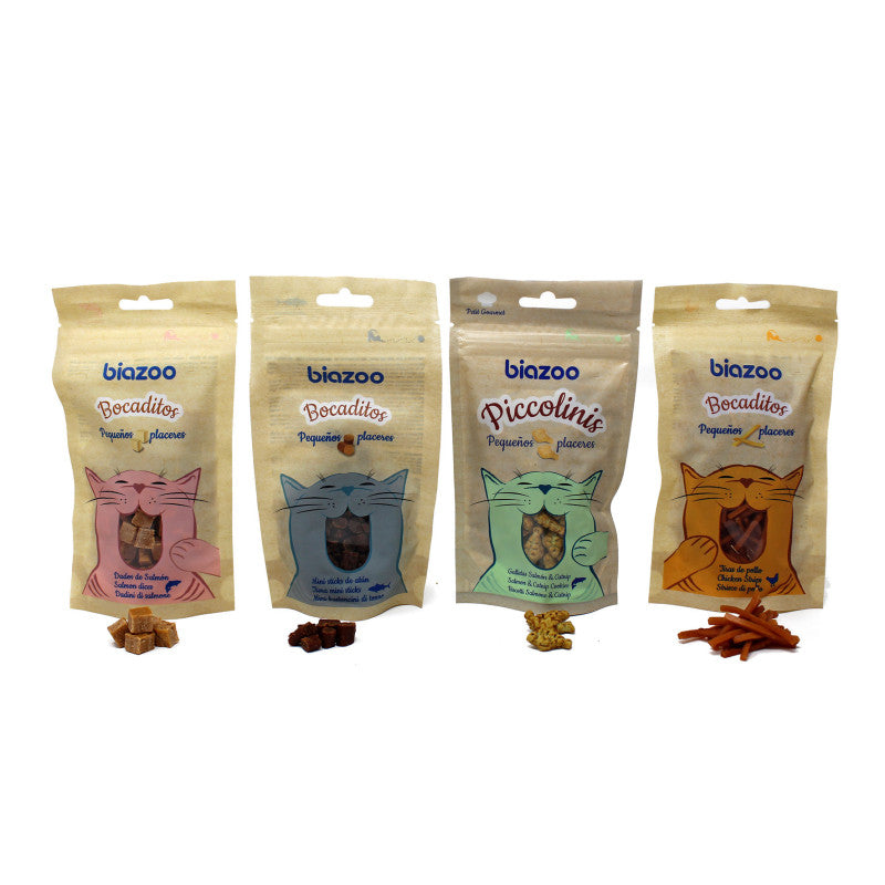 Biozoo Galletas pescaditos salmón y catnip 50 g