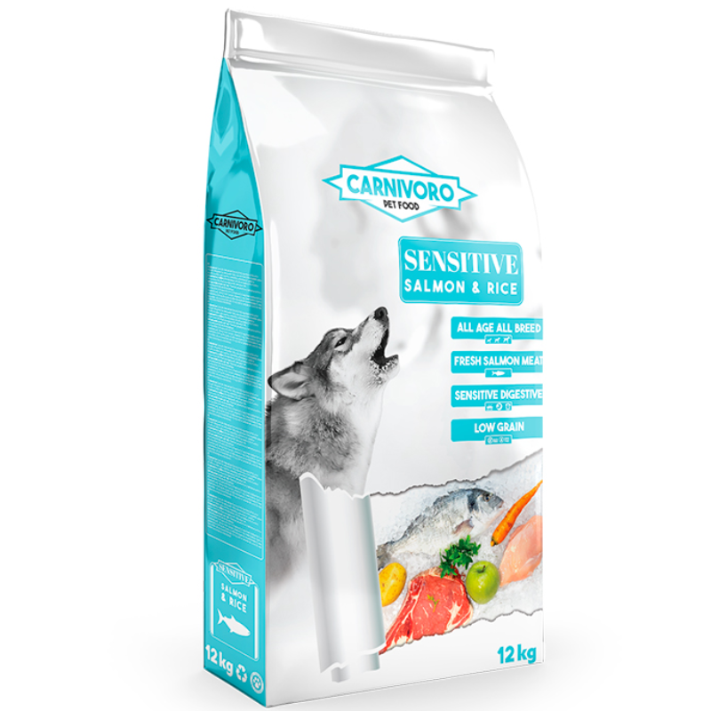 Carnívoro Sensitive Salmón y Arroz 12 kg