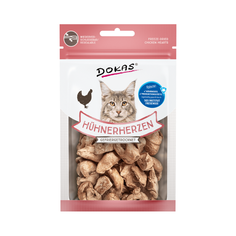 Dokas Cat Corazón de Pollo Liofilizado 15 g