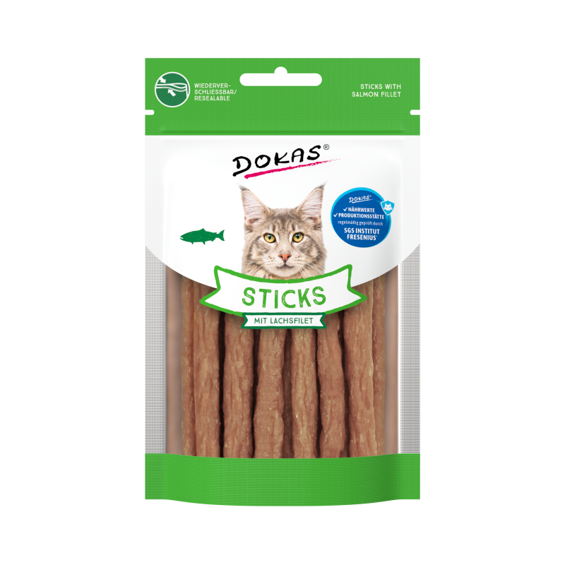 Dokas Cat Sticks de Filete de Salmón 30 g