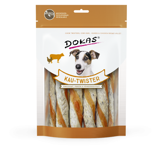 Dokas Twister Cuero Crudo Y Pollo