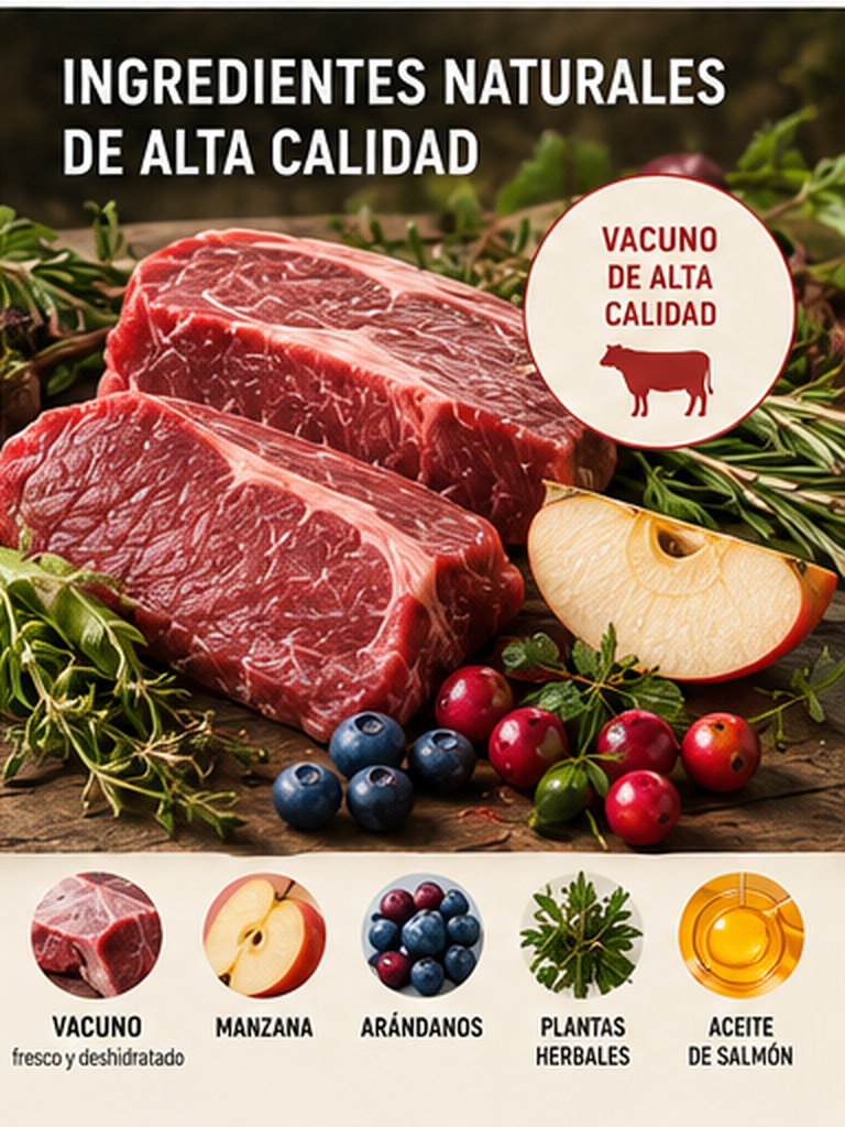 Ingredientes principales de Fitmin Adult Beef