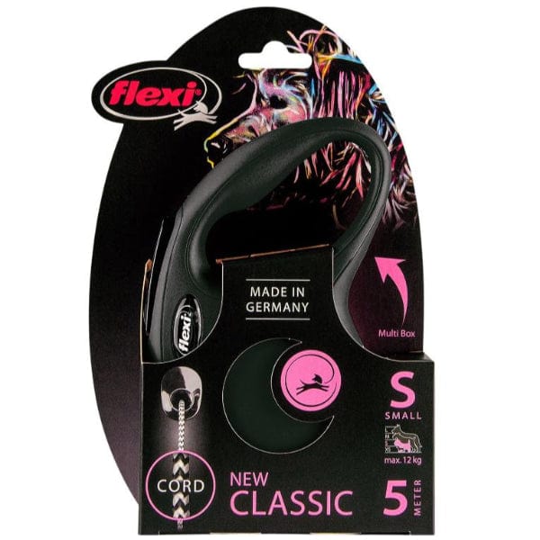 Flexi New Classic Cordón Negro S 5m
