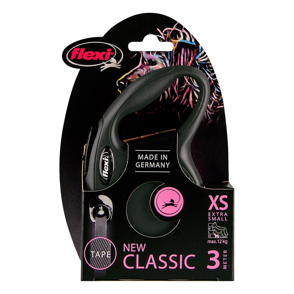 Flexi New Classic Cinta Negro XS 3m