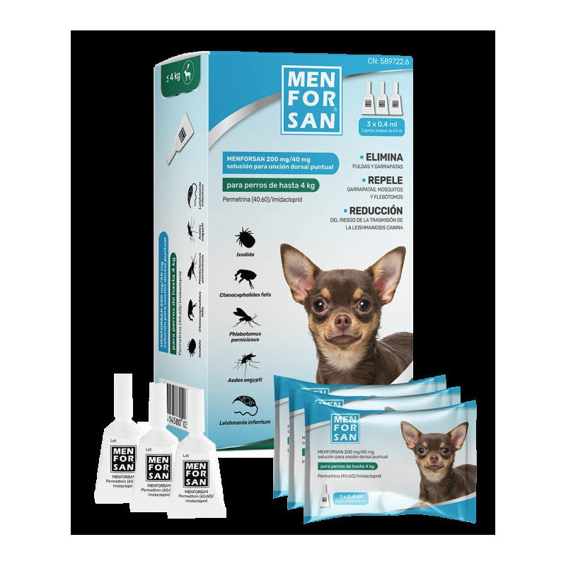 Menforsan Pipetas Antiparasitarias para Perros