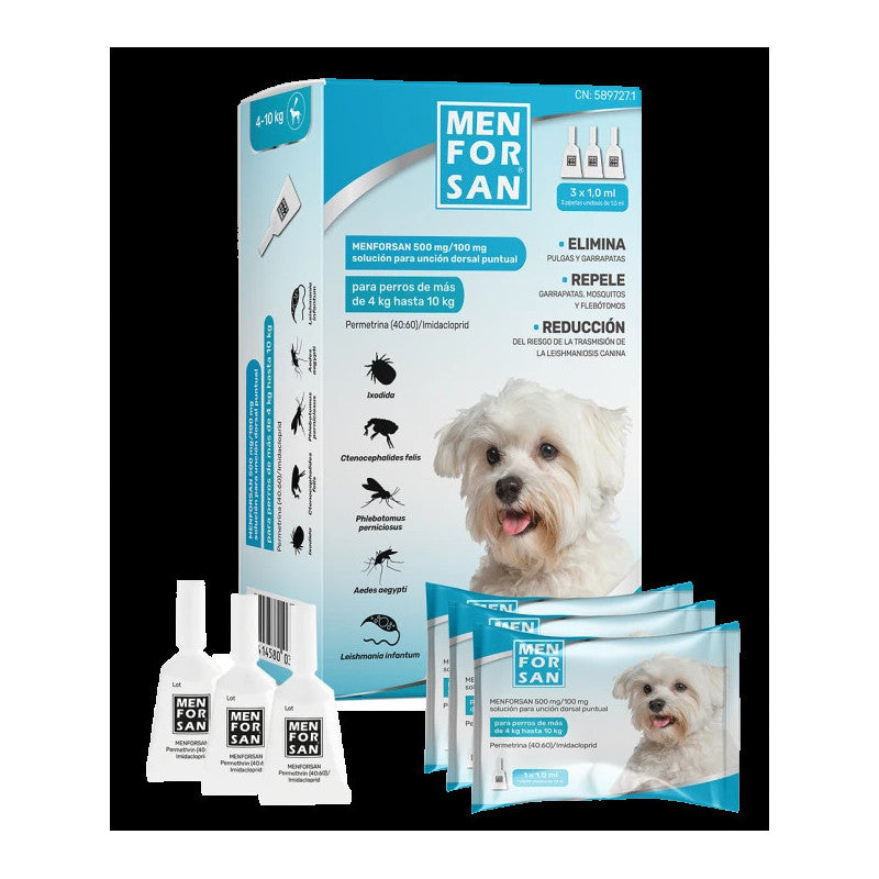 Menforsan Pipetas Antiparasitarias para Perros