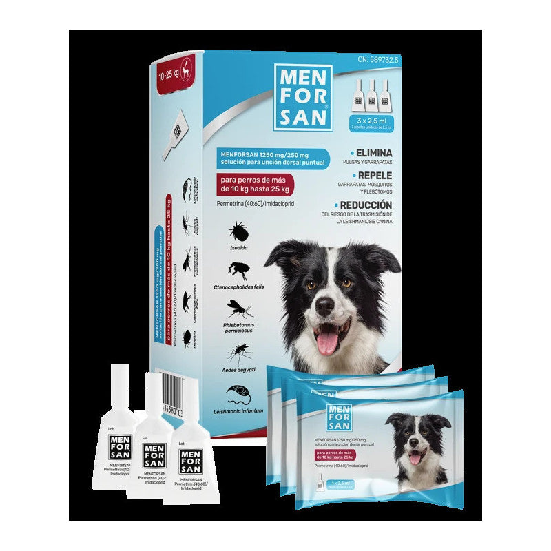 Menforsan Pipetas Antiparasitarias para Perros