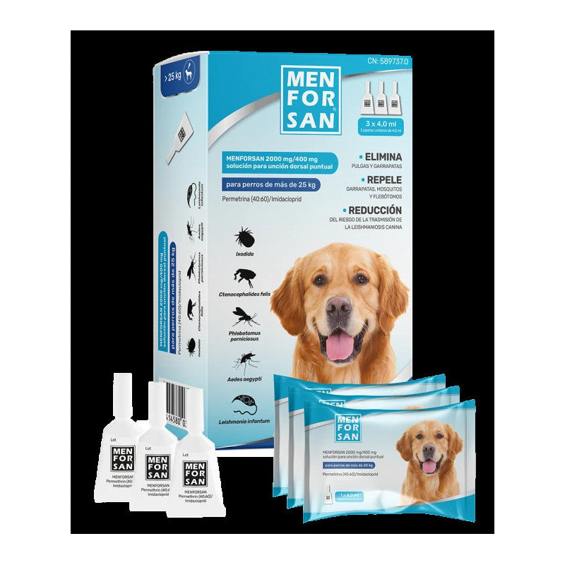 Menforsan Pipetas Antiparasitarias para Perros