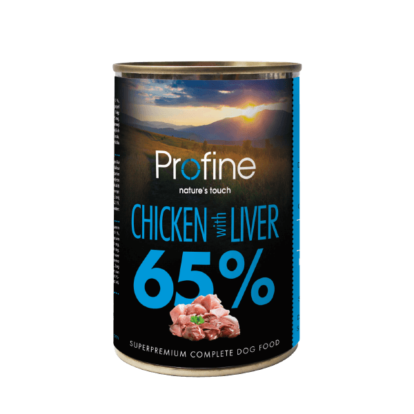 Profine lata 65% Chicken with Liver 400 g