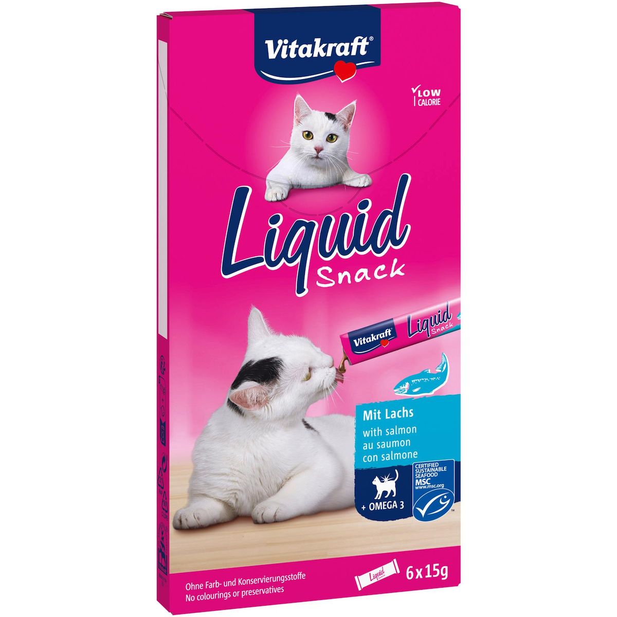 Vitakraft Cat Liquid Snack Salmón 6 x 15 g